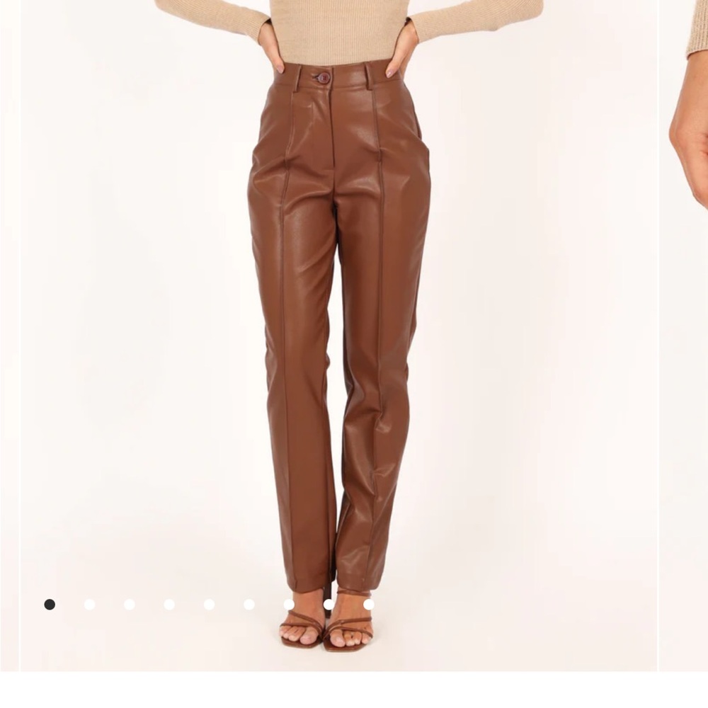 Petal and Pup Sandy faux leather pants - chocolate brown size XS - fits 2-4
